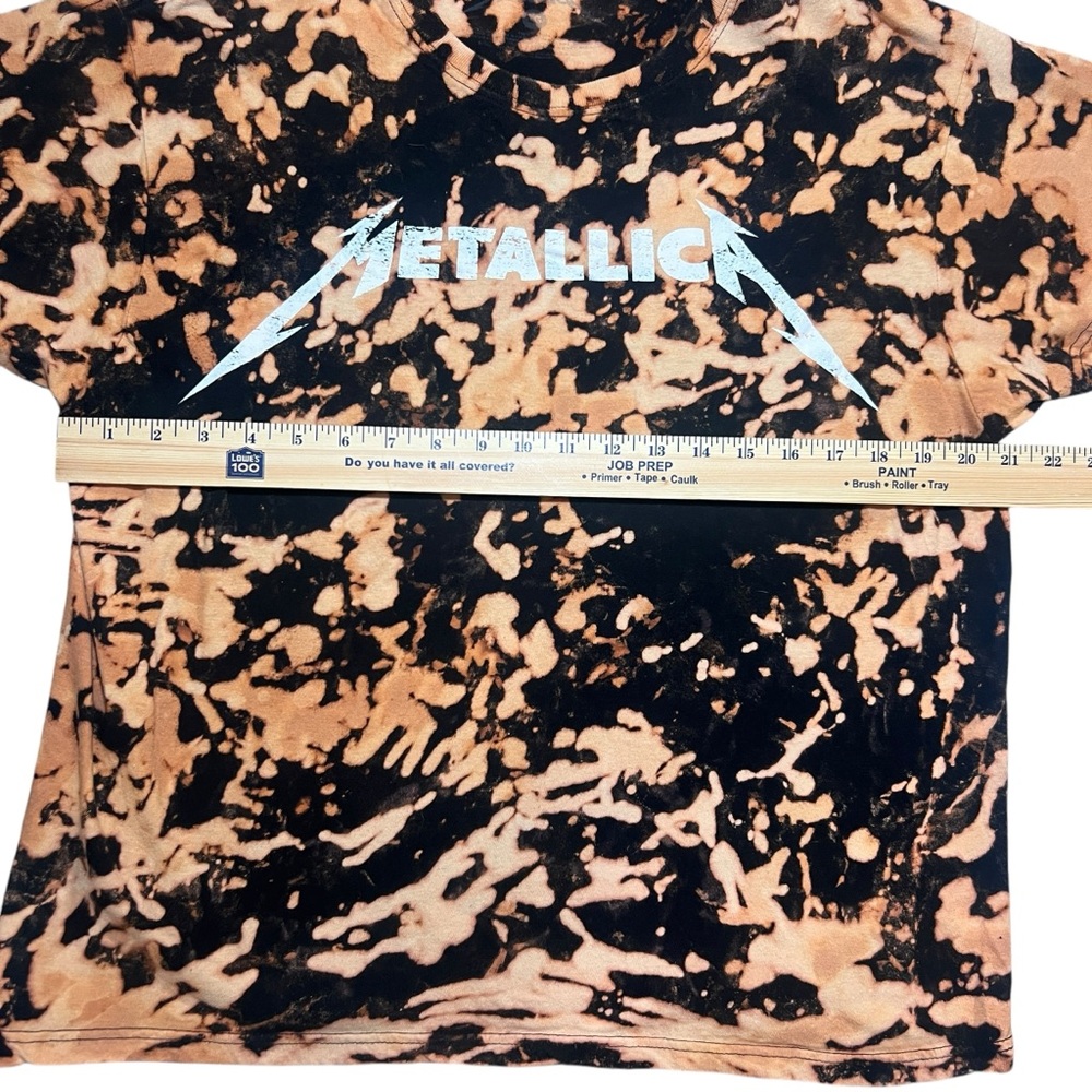 Metallica Grunge Custom Bleach Dyed Shirt - Picture 6 of 7